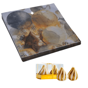 Kit-de-Vela-Gotas-Dourada-e-Guardanapos-Bolas-Vizapi